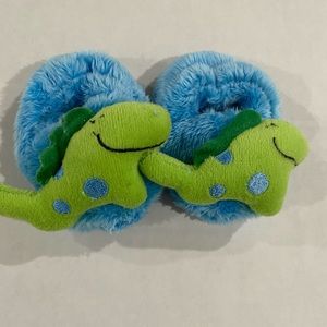 Gerber dinosaur plush baby slippers size 0-6 months